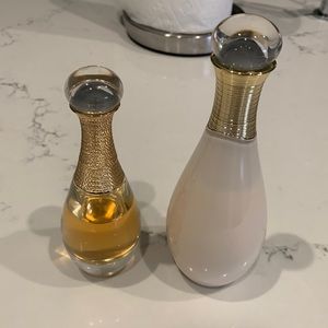 Dior J’adore perfum and milk